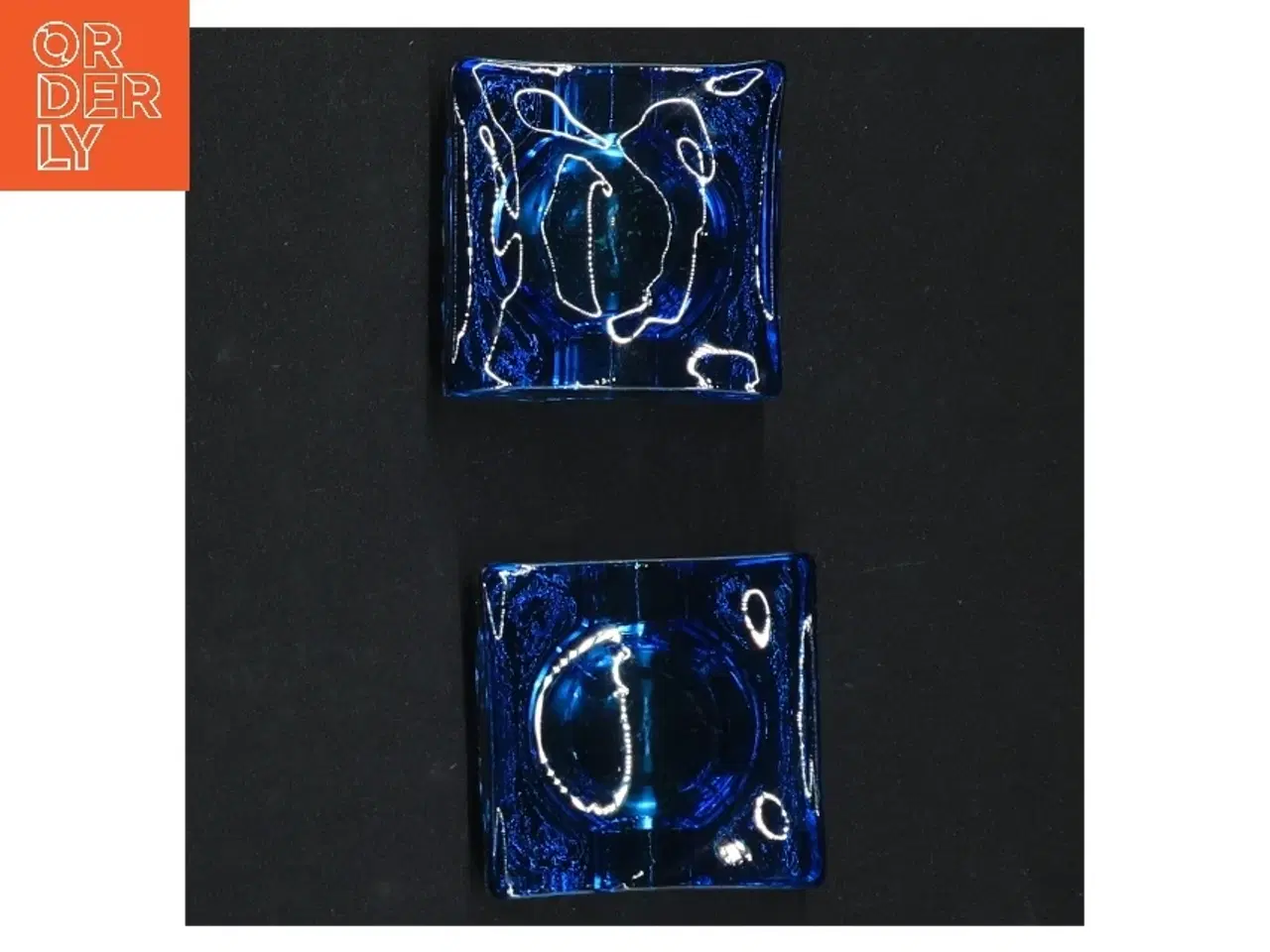 Billede 3 - Blå glaslysestager (str. 5 cm)