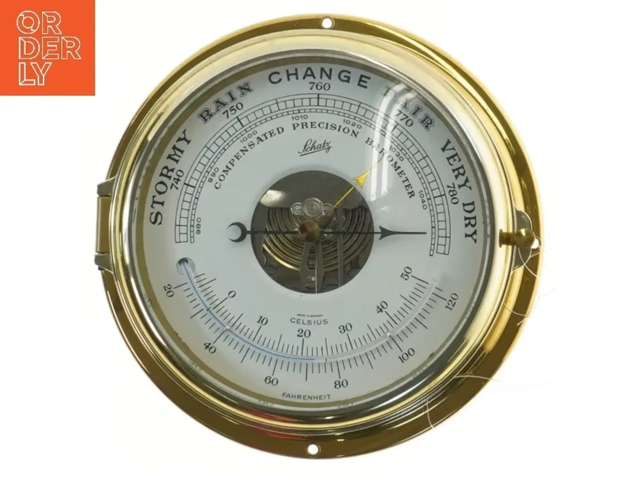 Billede 1 - Barometer med termometer fra Shaty (str. 18x9 cm)