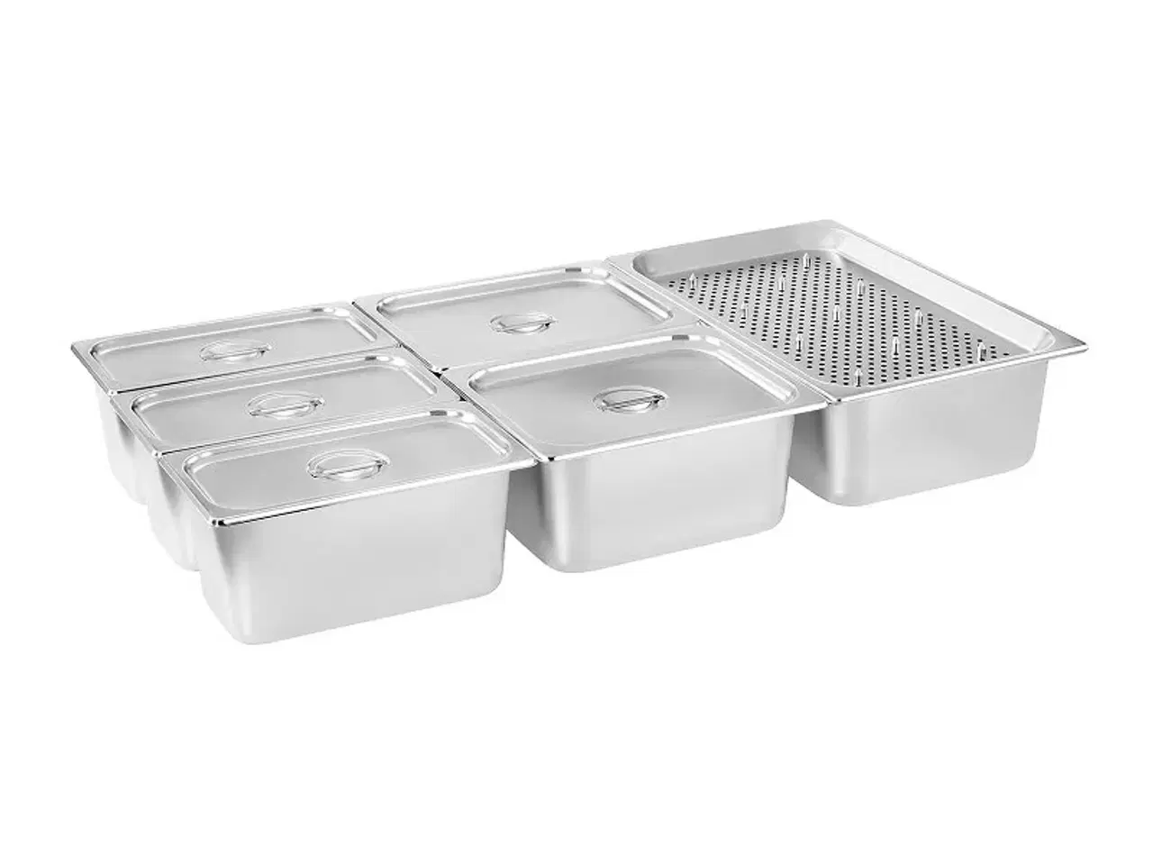 Billede 3 - Bain Marie – inkl. 6 GN-beholdere og kødbakke