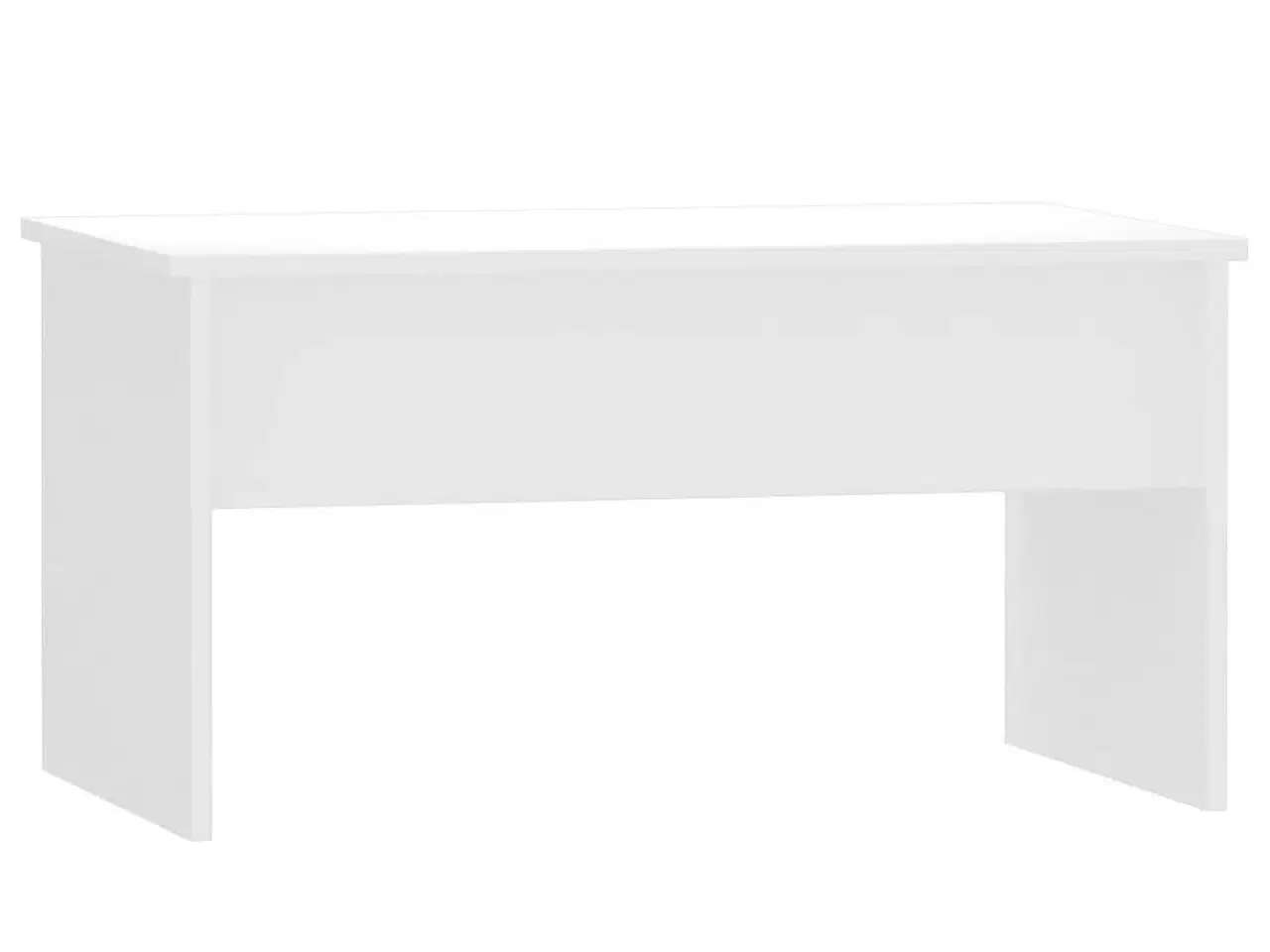 Billede 3 - Sofabord 80x50,5x41,5 cm konstrueret træ hvid højglans