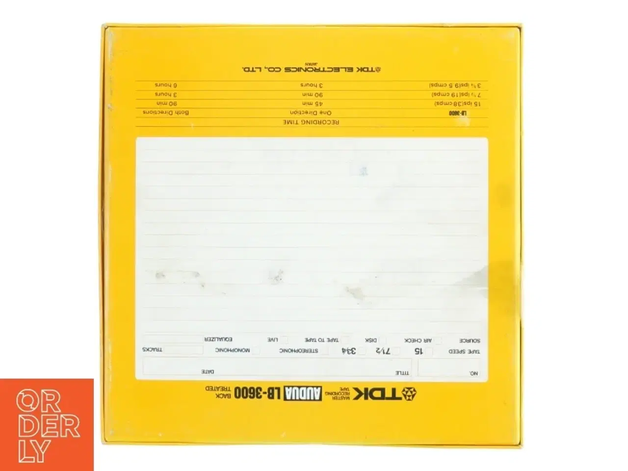 Billede 4 - TDK Audua LB-3600 Bånd på metalspole med NAB kerne Ubrugt (str. 28 x 28 cm)