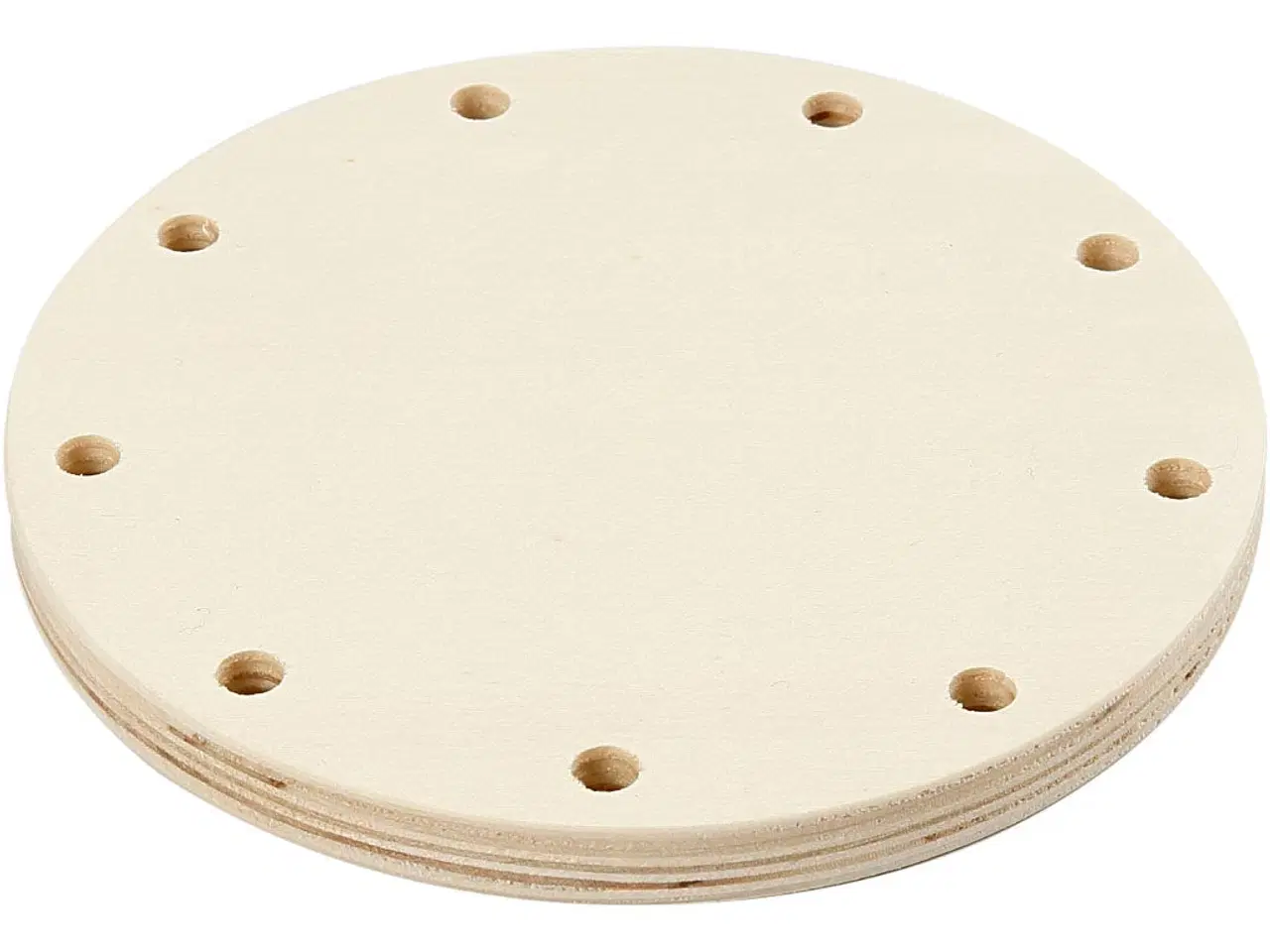 Billede 1 - Bund til kurvefletning, diam. 12 cm, tykkelse 10 mm, 1 stk.