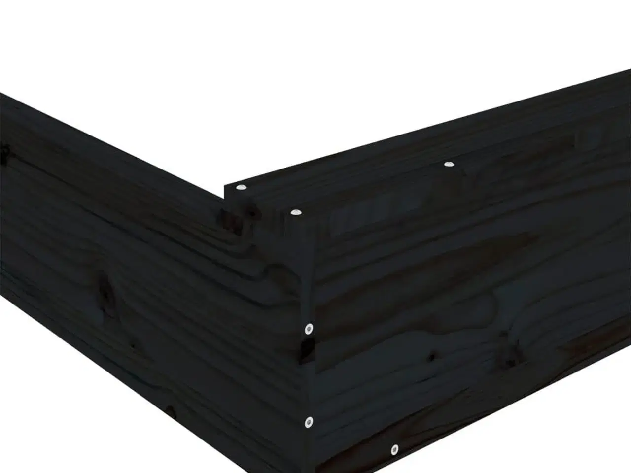 Billede 7 - Sandkasse med sæder firkantet massivt fyrretræ sort