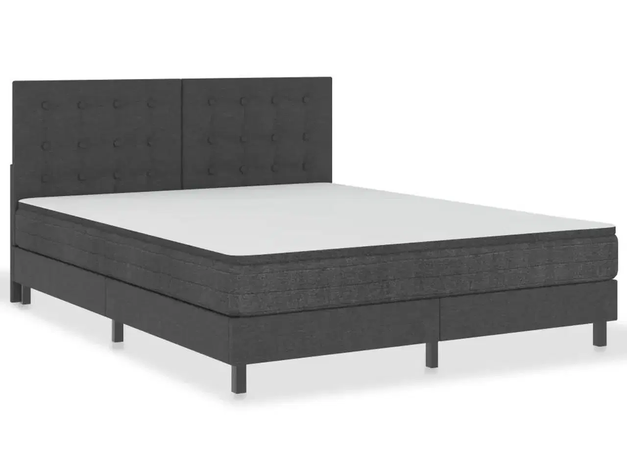 Billede 5 - Sengegavl med mønster 180x200 cm stof mørkegrå