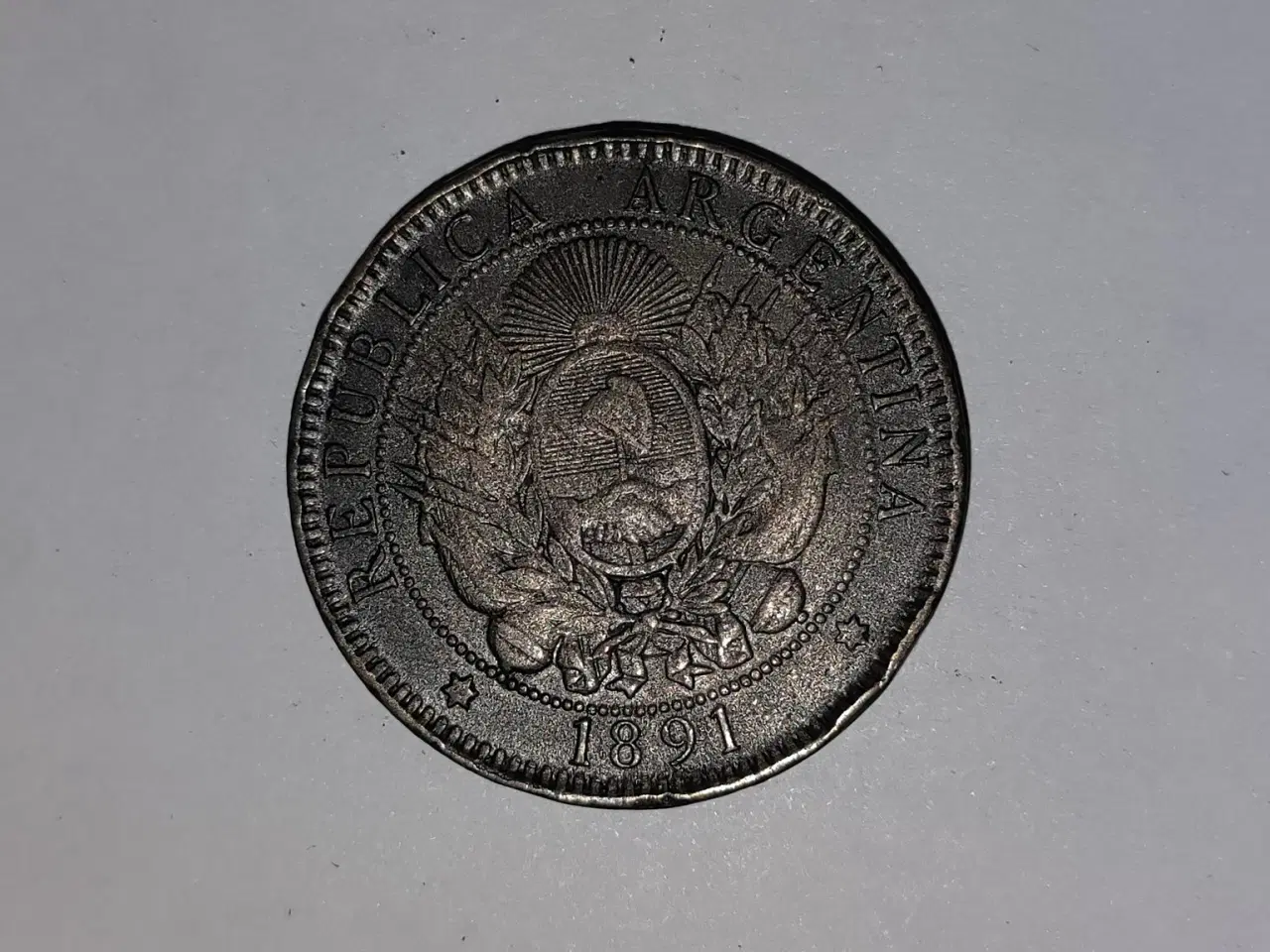 Billede 2 - 2 Centavos Argentina 1891