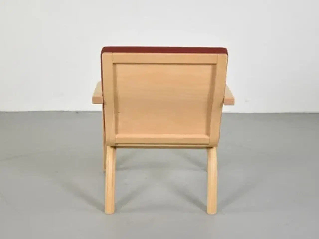 Billede 3 - Farstrup loungestol i bøg med rust-rødt polster