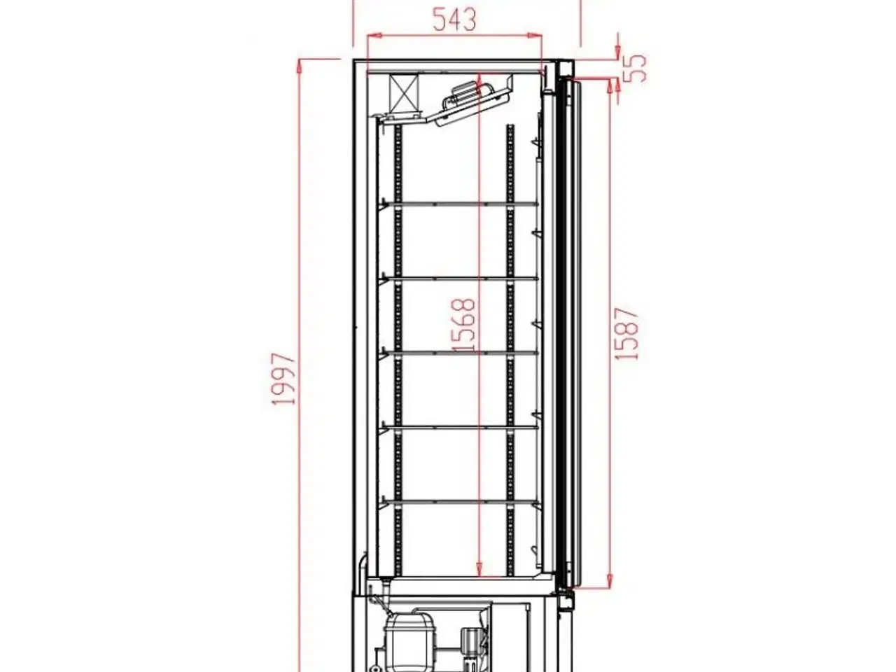 Billede 2 - Displayfryser – med glas døre - 1000 liter