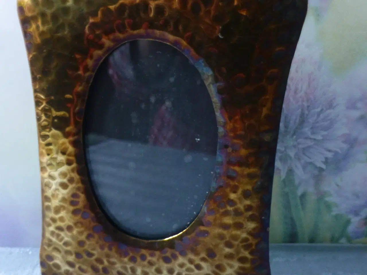 Billede 3 - Flot Hammerslået Messing ramme M/Glas