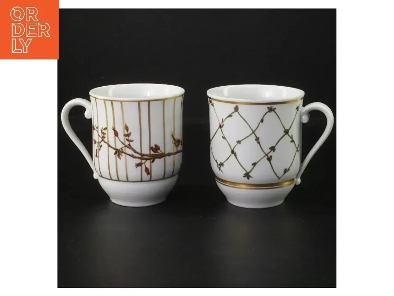 Billede 1 - Royal Copenhagen kaffekrus sæt fra Royal Copenhagen (str. 2 stk Ø 8,5 cm længde 9,5 cm)