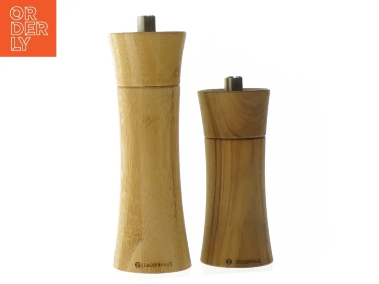 Billede 1 - Salt- og peberkværnsæt træ fra Zassenhaus (str. 18 og 14 cm)