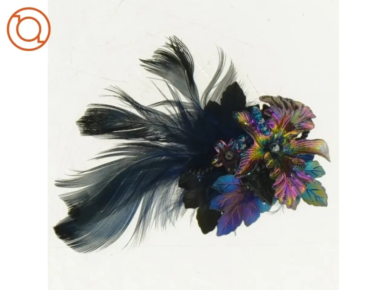 Billede 1 - ny Broche med fjer og smukke sten i gavepose(str. 9 x 5 cm)