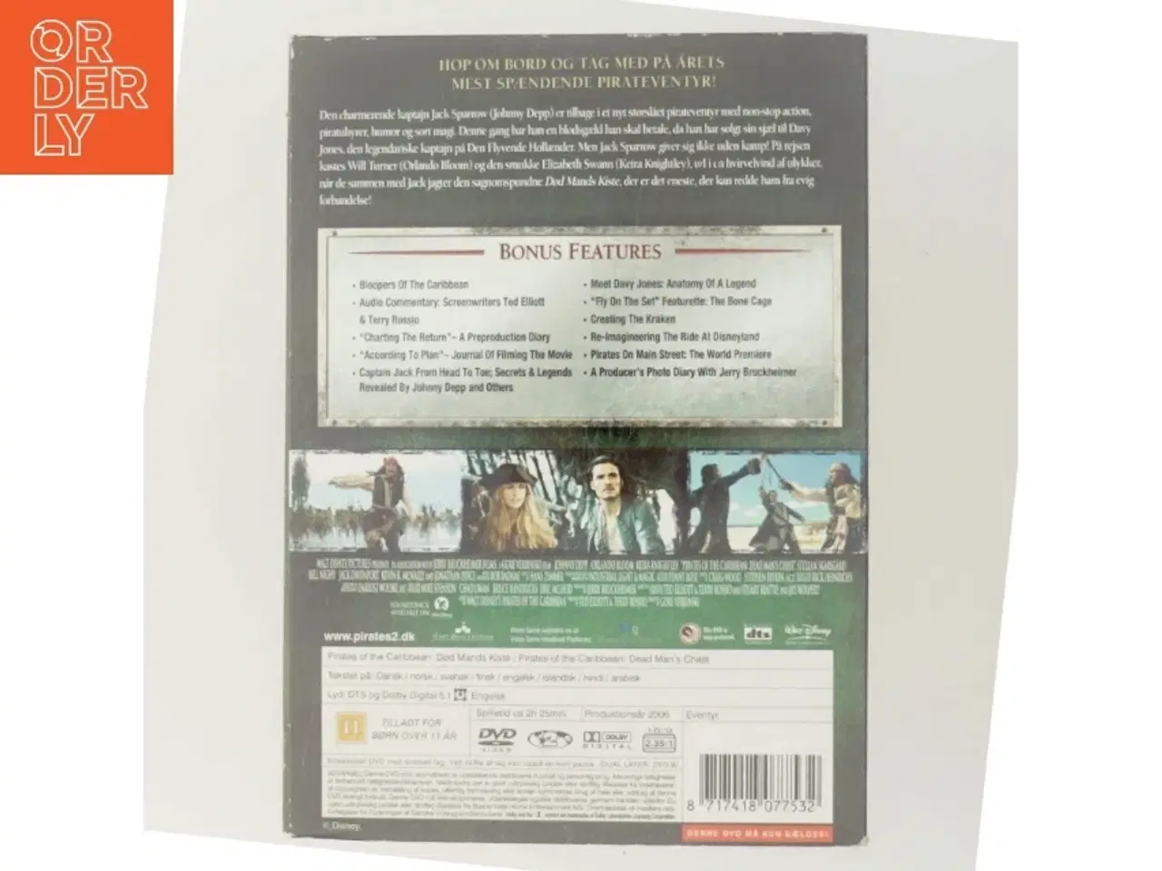 Billede 3 - Pirates of the Caribbean 2: Dead Man's Chest (Pirates of the Caribbean 2: Død Mands Kiste) med Johnny Depp (DVD)