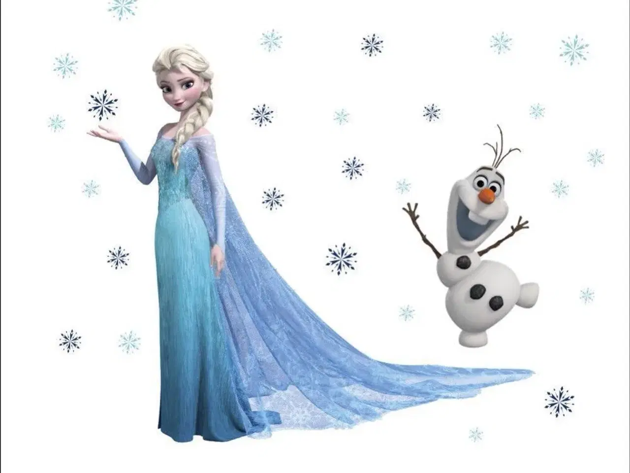 Billede 7 - Smuk Frost wallstickers med Elsa og Oluf fra Frost