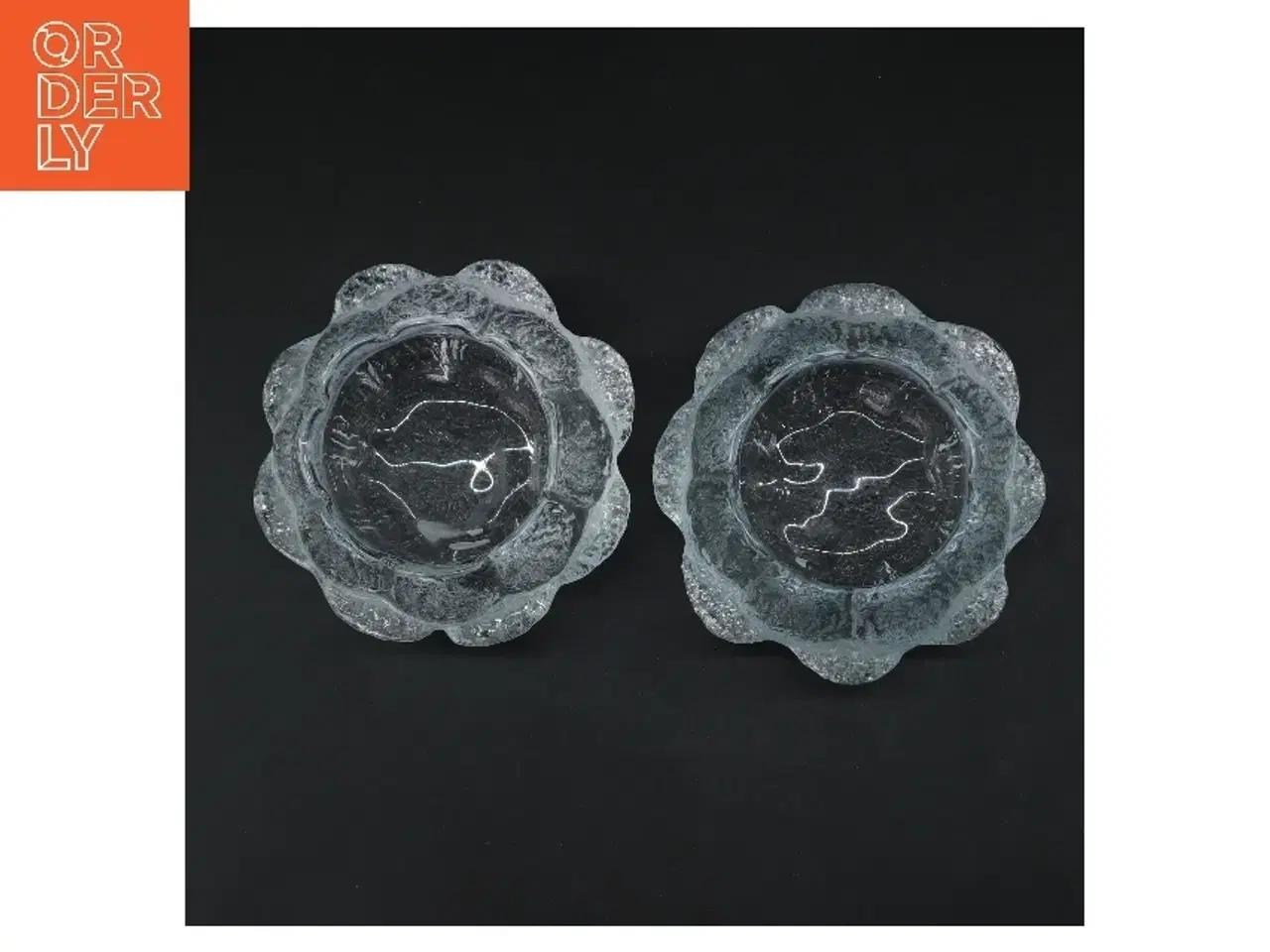 Billede 2 - Glasskåle, blomstermønster (str. 13,5 cm)