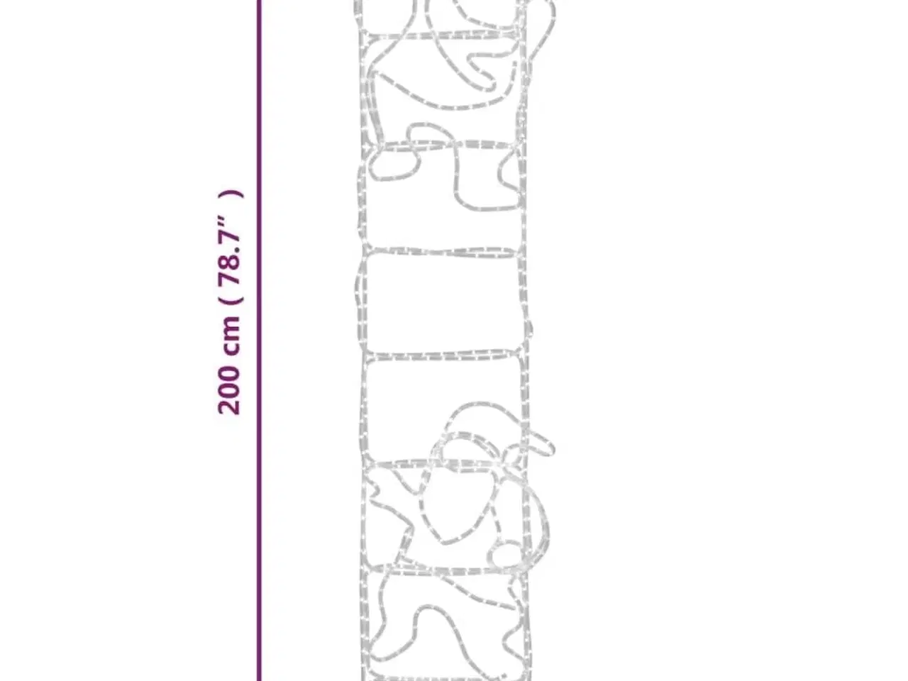 Billede 5 - Julemand på stige julefigur 552 LED'er 50x200 cm