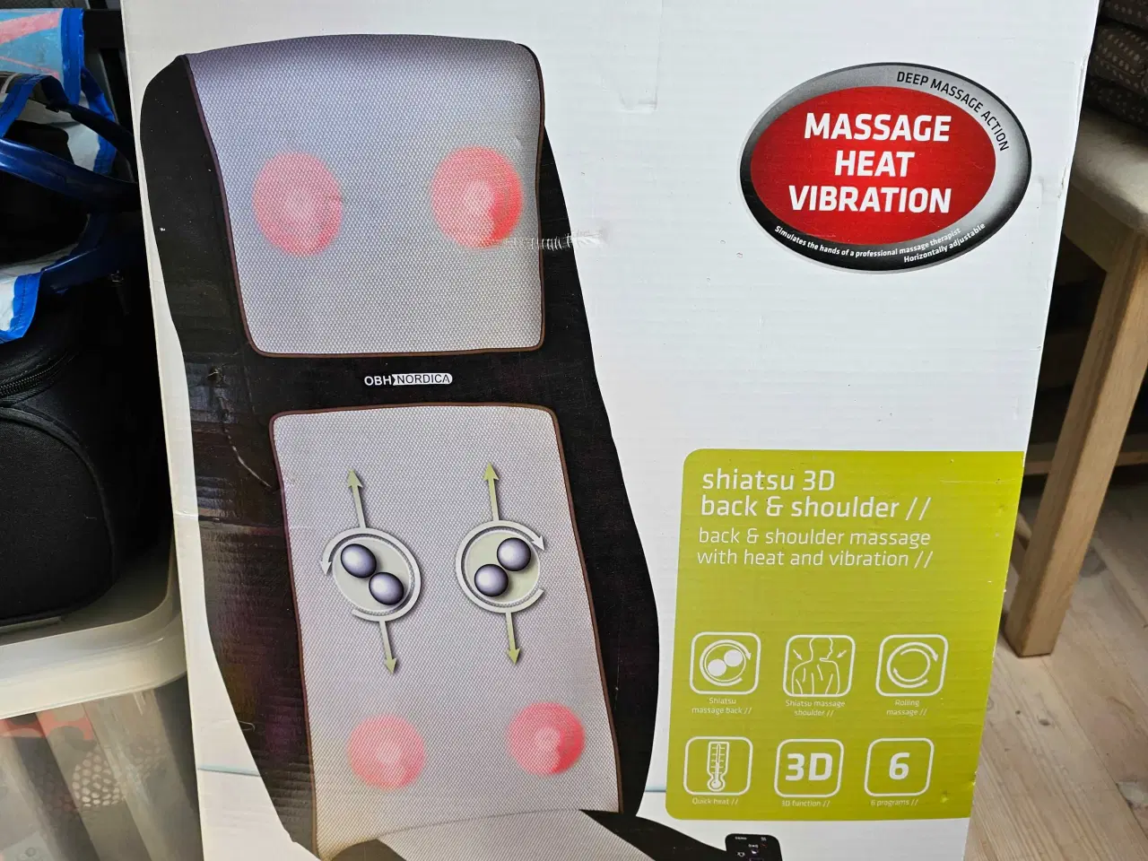 Billede 1 - Massagesæde med varme og vibration til skulder og 