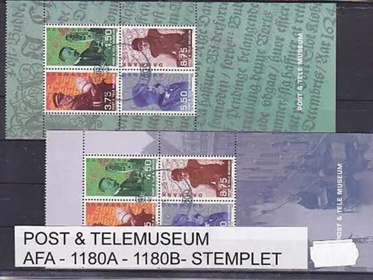 Billede 1 - Post & Telemuseum AFA 1180A-1180B Stemplet