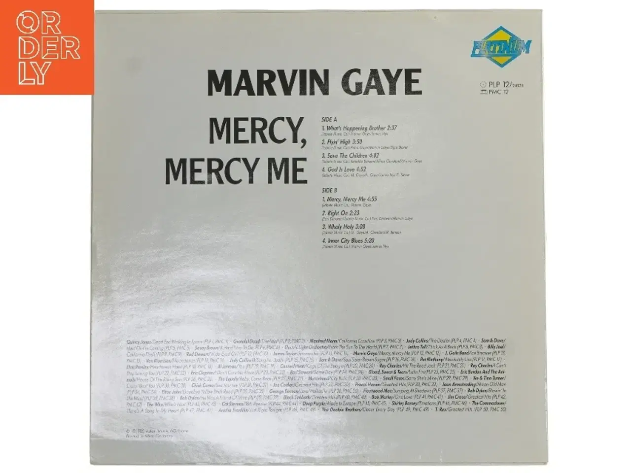Billede 2 - Marvin Gaye - Mercy, Mercy Me LP fra Platinum Music