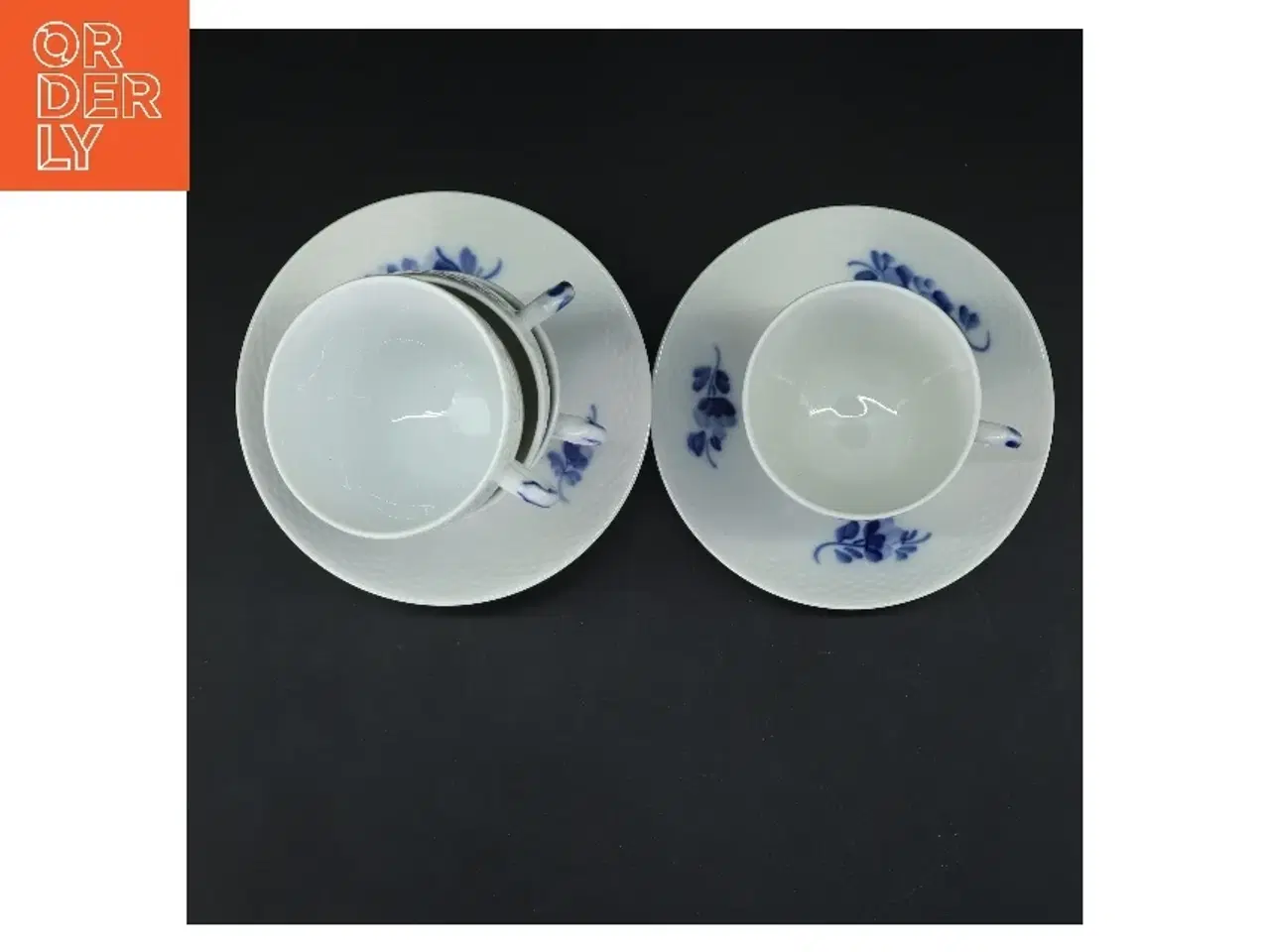 Billede 2 - Blå Blomst kaffekopper og underkopper fra Royal Copenhagen (str. 4 stk Ø 8 & 14,5 cm)
