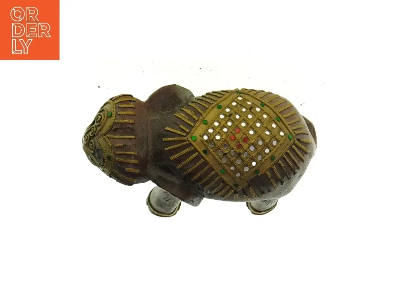 Billede 3 - Dekorativ elefantfigur (str. LBH: 22x10x18cm)