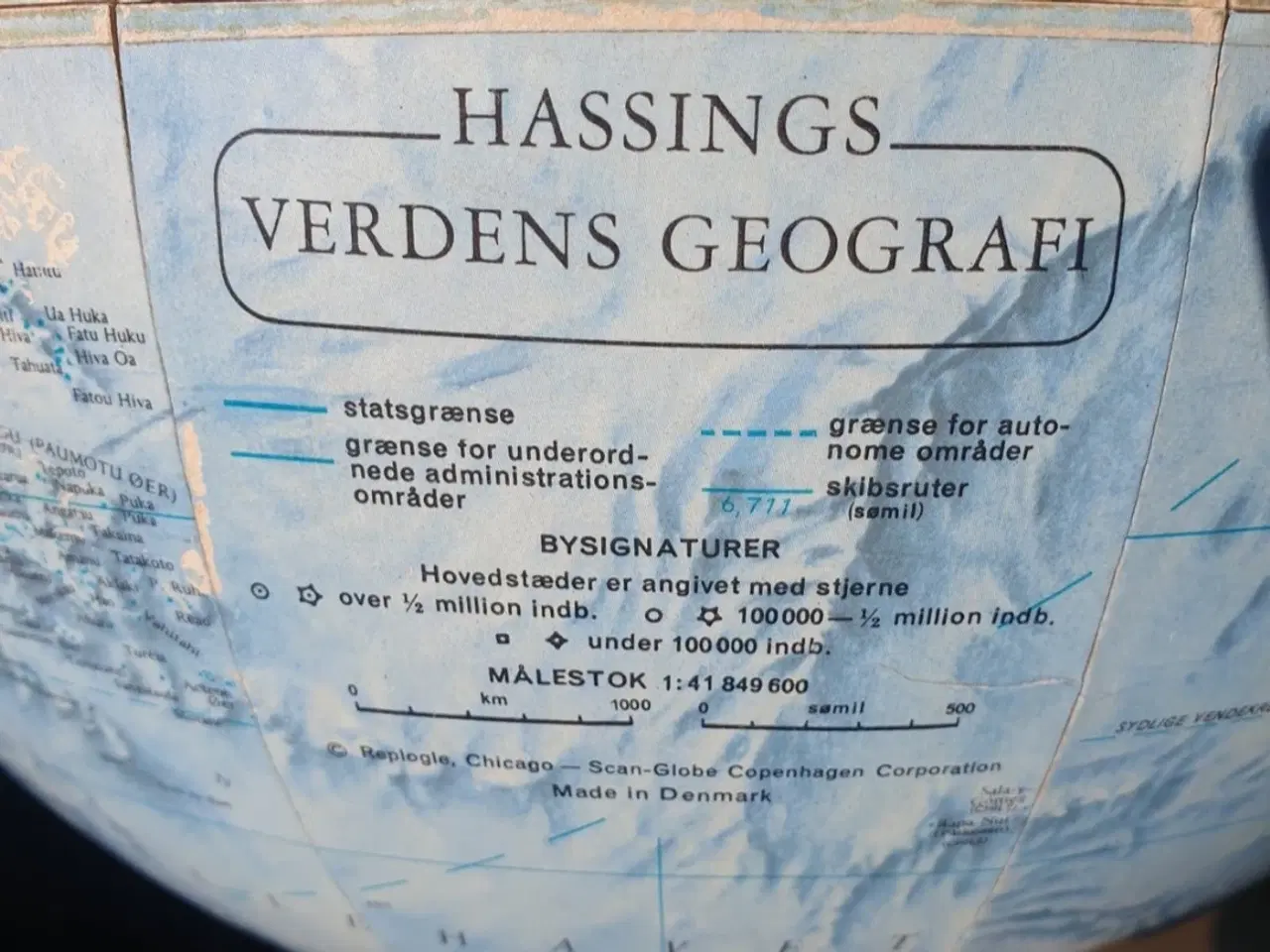 Billede 2 - Globus harrings geografi indretning design på fod