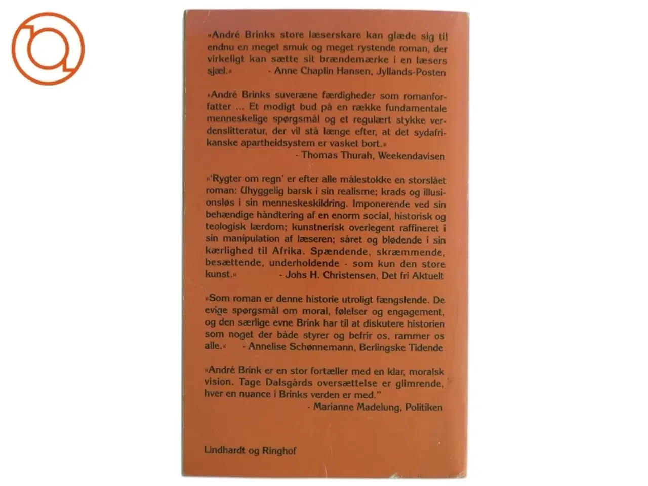 Billede 2 - Rygter om regn af André Brink (Bog)