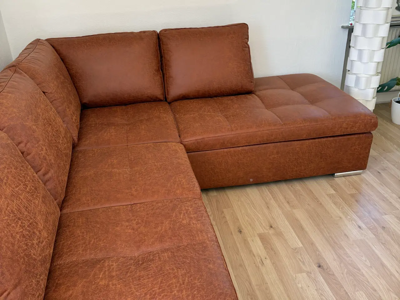 Billede 1 - Læder Hjørnesofa 