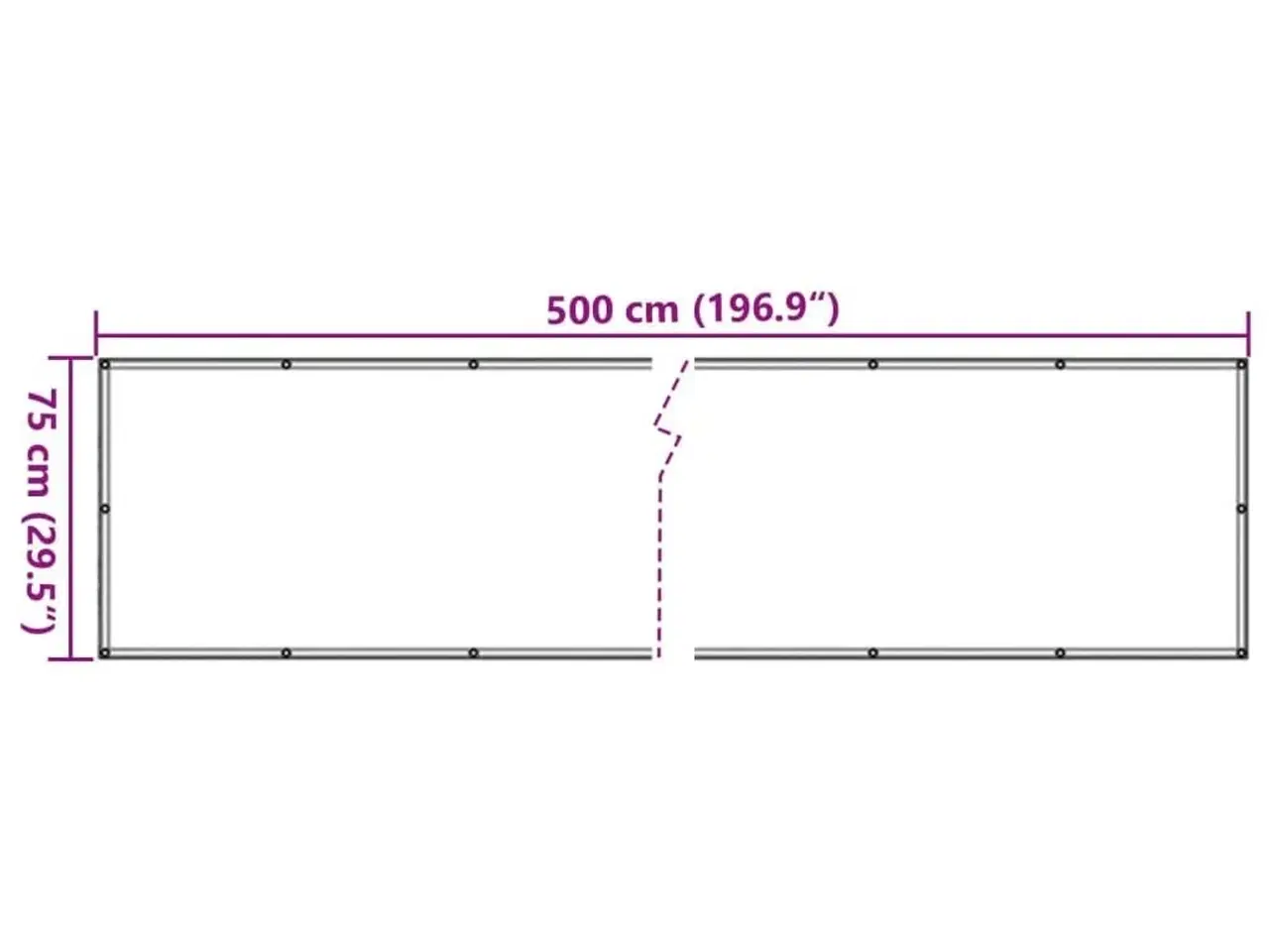 Billede 5 - Altanafskærmning 75x500 cm oxfordstof antracitgrå