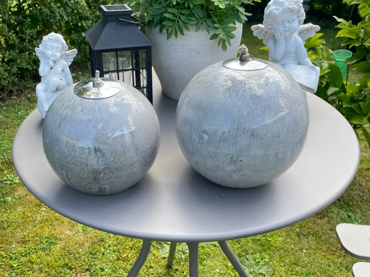 Billede 1 - Keramik kugler til lampe olie til udendørs brug.