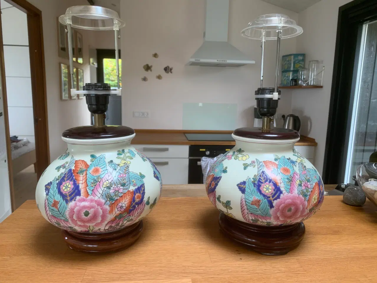 Billede 2 - Kinesiske porcelæn bordlamper 