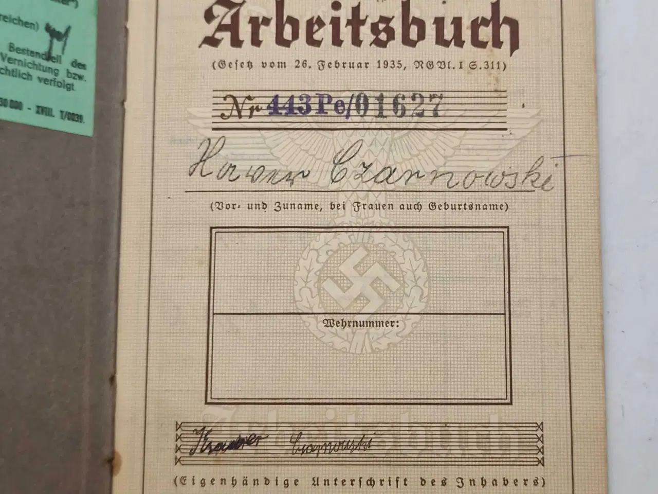 Billede 12 - WW2 - Lot, Arbeitsbuch + 5 dokumenter