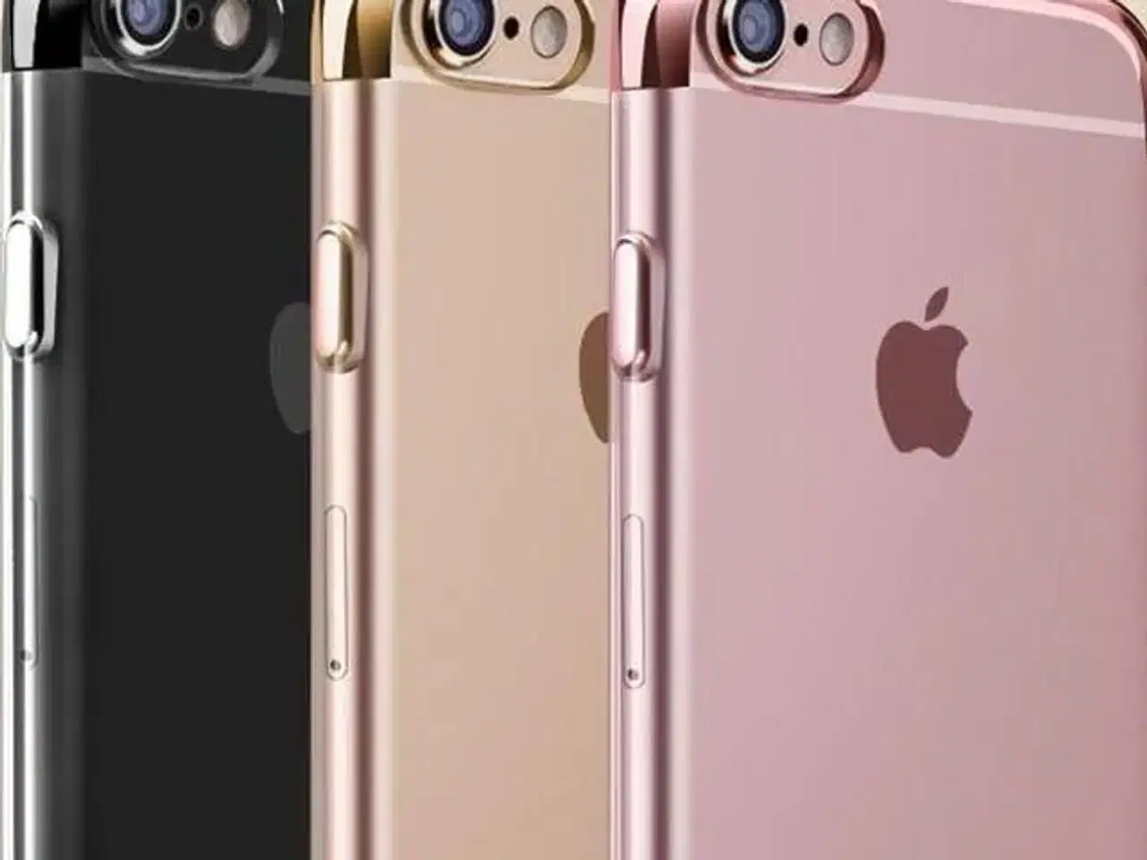Billede 3 - Guld luksus silikone cover til iPhone 6 6s SE 7 8 