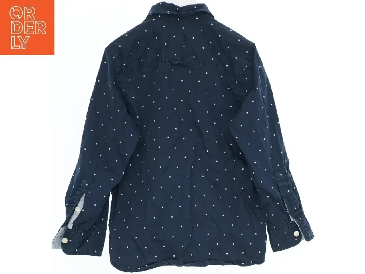 Billede 2 - Mørkeblå skjorte med hvide prikker fra Logg (str. 122)