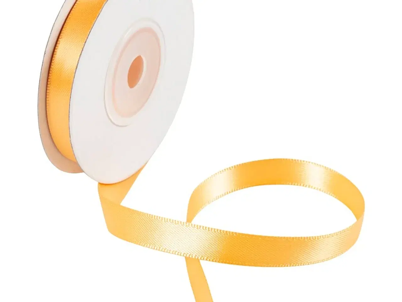 Billede 1 - Gult Satinbånd 10 mm x 30 m - Elegant Dekoration