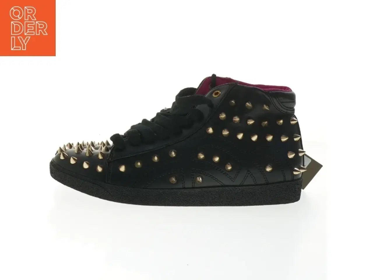 Billede 1 - Sorte sneakers med nitter fra Pieces (ubrugte, str. 38 )
