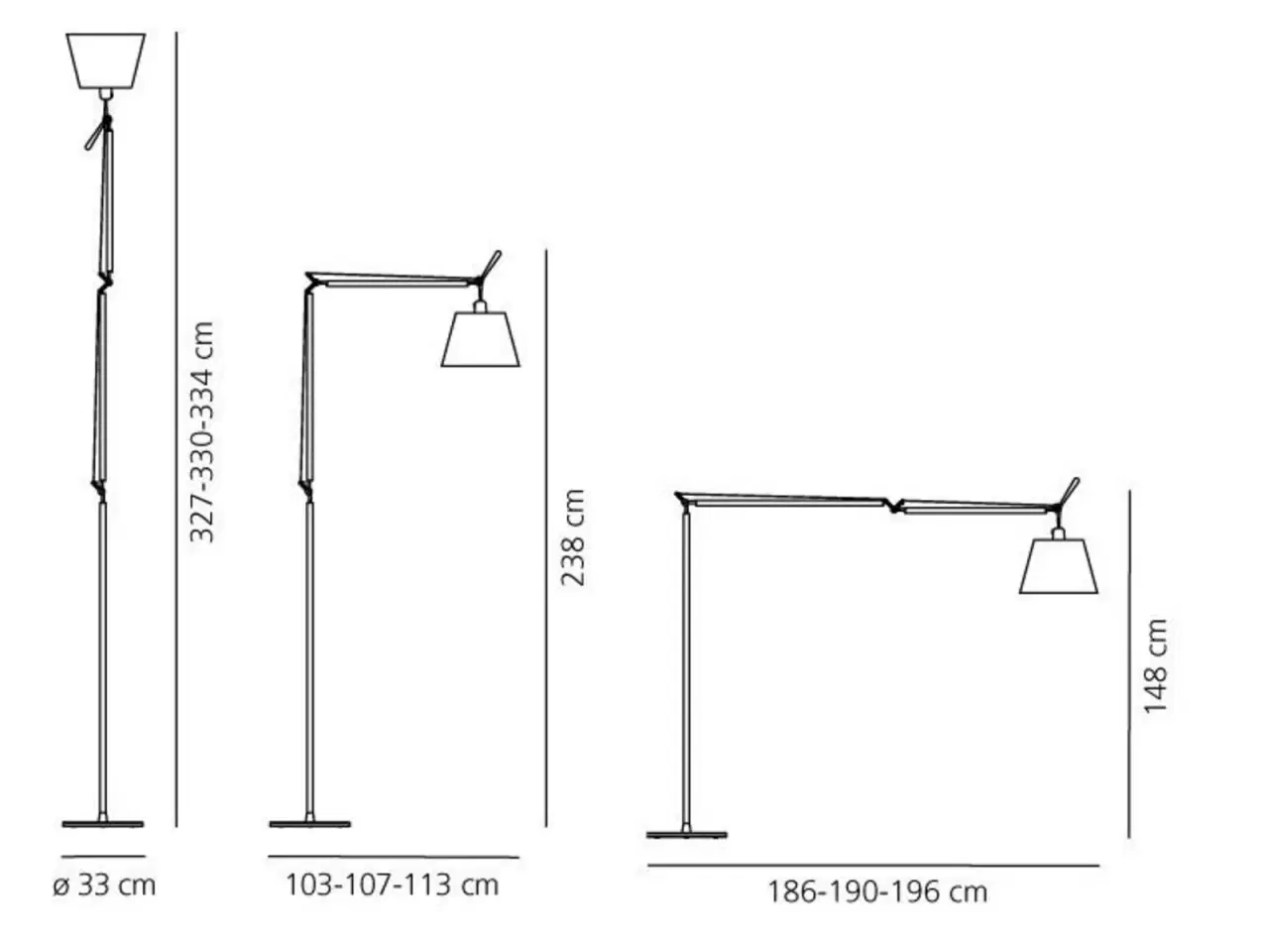 Billede 6 - Artemide Tolomeo Mega Gulvlampe Sort Ø 42