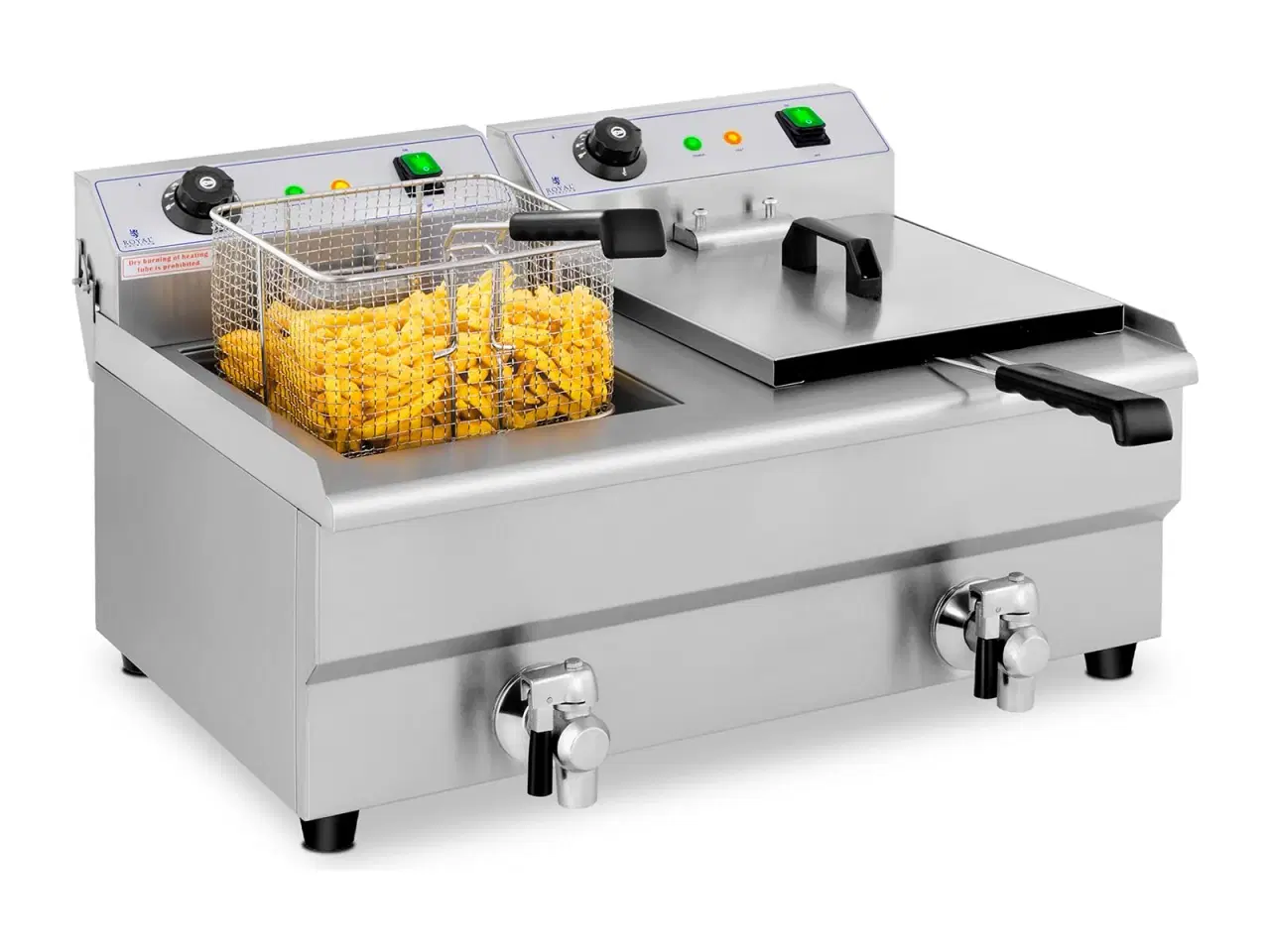 Billede 1 - Dobbelt Frituregryde 2x 13 Liter – med Afløbshane