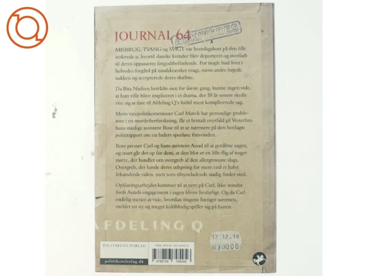 Billede 3 - Journal 64 : krimithriller af Jussi Adler-Olsen (Bog)