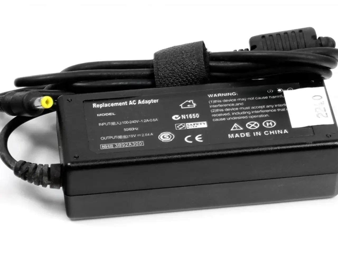 Billede 1 - DELTA 50W 19V 2.64A strømforsyning med 4.7mm x 1.7mm stik - Kompatibel