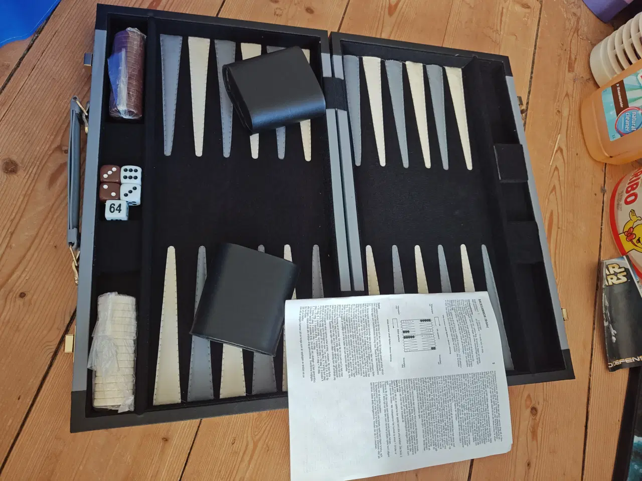Billede 1 - UBRUGT Backgammon i Kuffert Brætspil