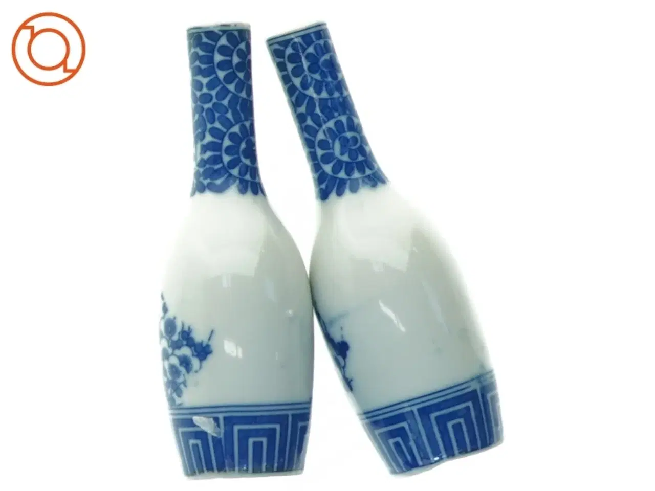 Billede 3 - Blå og hvide porcelænsvaser (str. 13 x 4 cm)