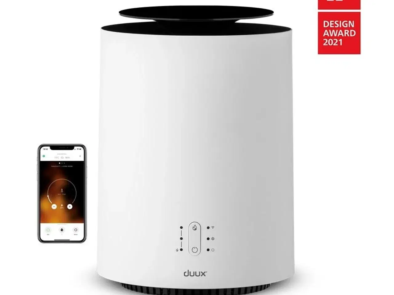 Billede 2 - Varmeblæser med ventilator – Duux Threesixty Smart Gen2, 1.800 W, hvid (op til 30 m²)