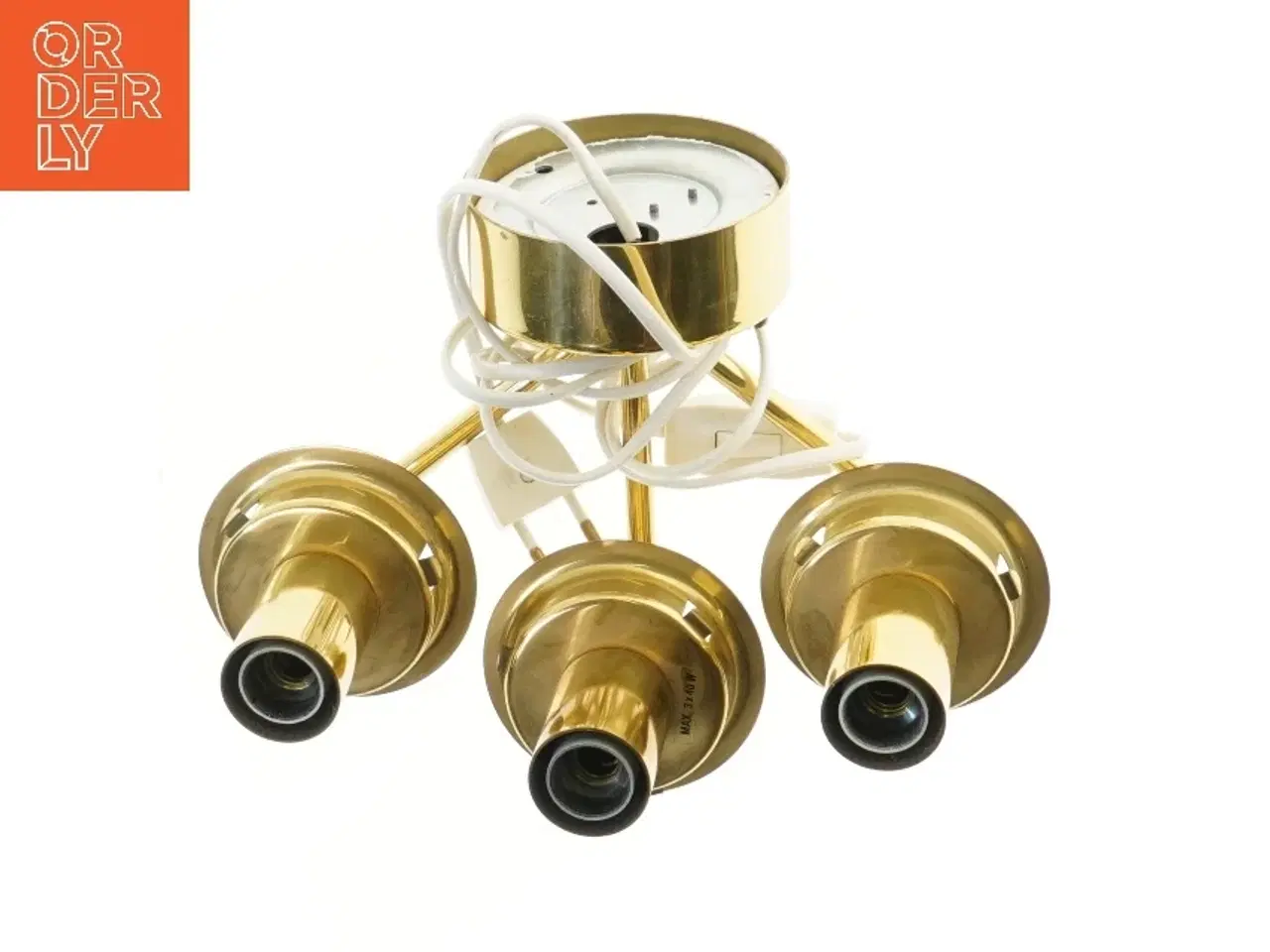 Billede 1 - Guld væglampe med tre spots (str. 23 cm)