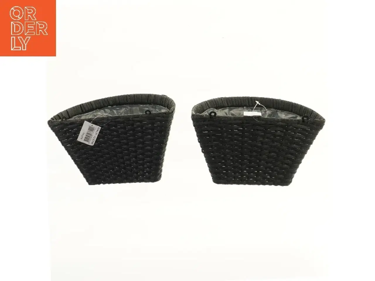 Billede 3 - To vægkurve i sort flet - nye og ubrugtr