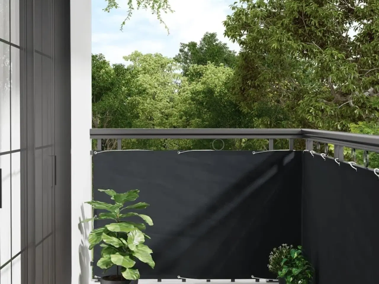 Billede 1 - Altanafskærmning 400x90 cm PVC antracitgrå