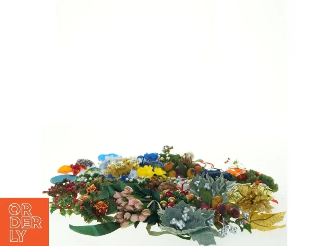 Billede 1 - Kunstig blomsterkranse (str. mix )