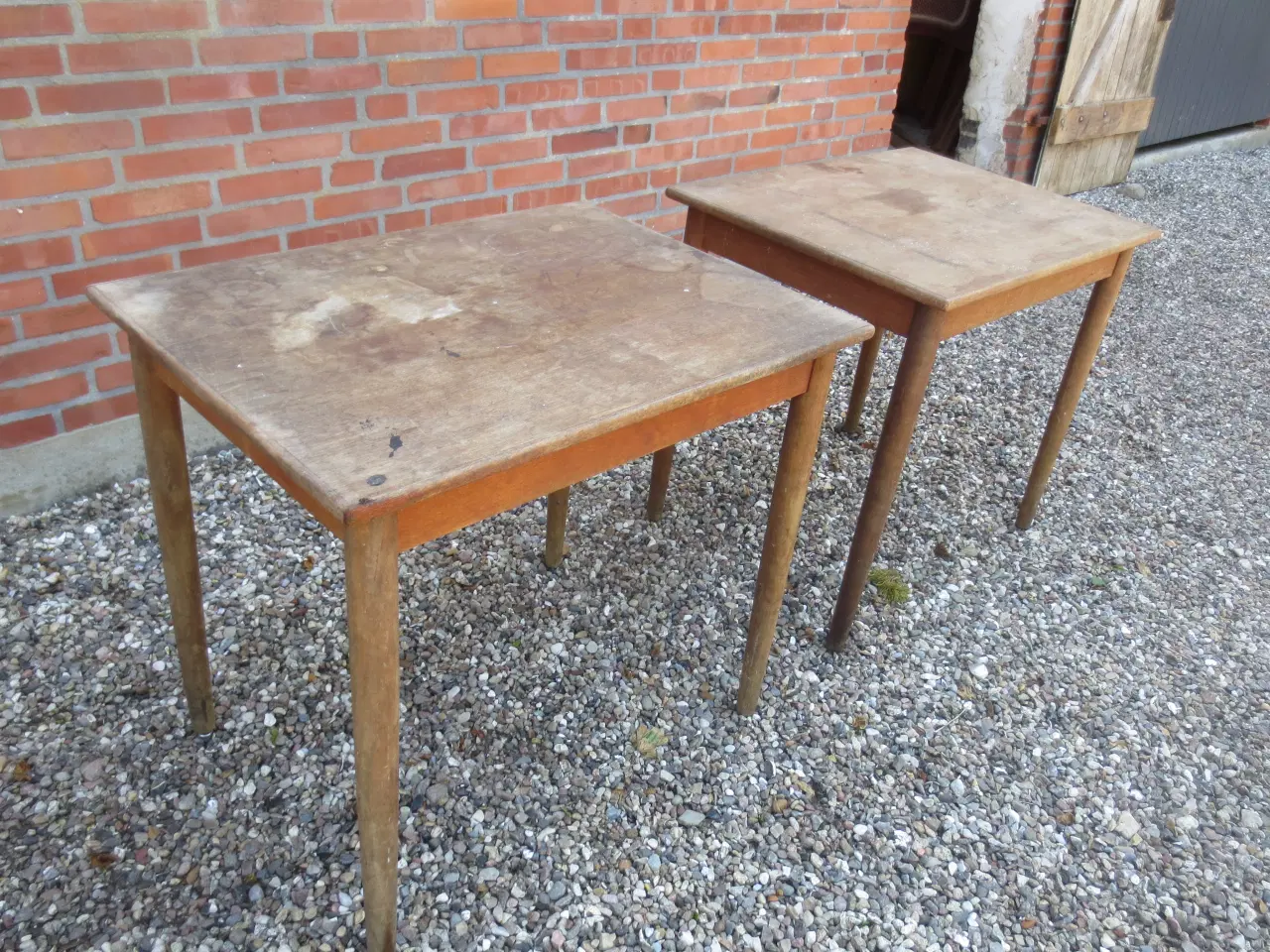 Billede 4 - 2 stk Teak spiseborde 80-60 cm 