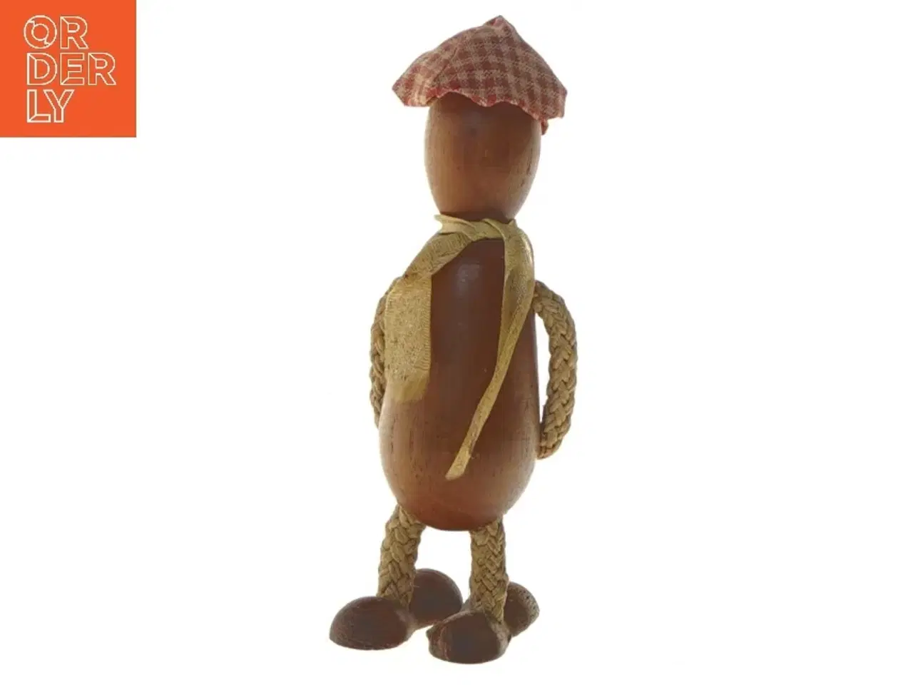 Billede 5 - Kasket karl. Træfigur med tøj fra Lyngby (str. 13 cm)
