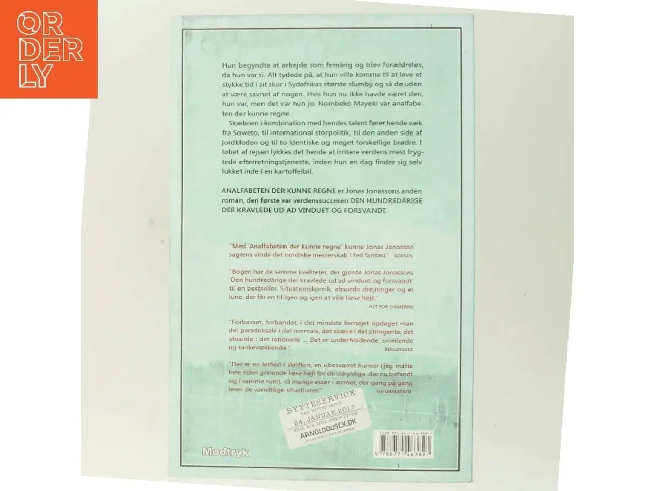 Billede 3 - Analfabeten der kunne regne af Jonas Jonasson (Bog)