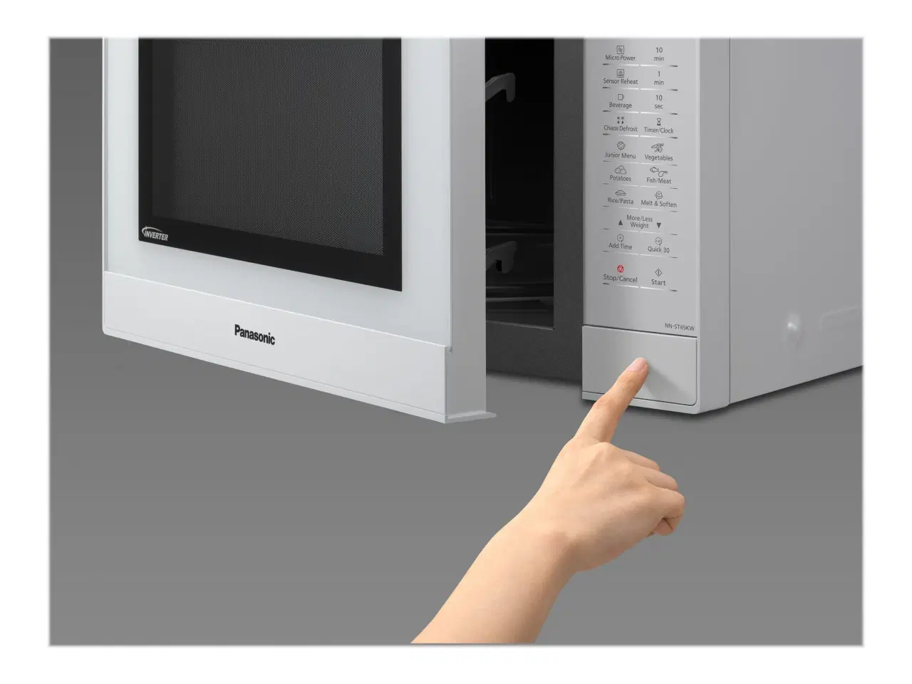 Billede 3 - Mikrobølgeovn Panasonic NN-ST45KW 32 l – hvid